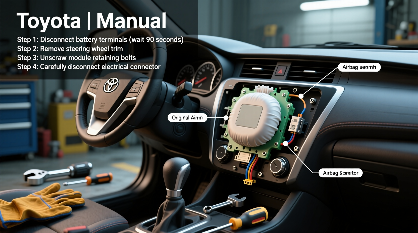 vios airbag module replacement guide