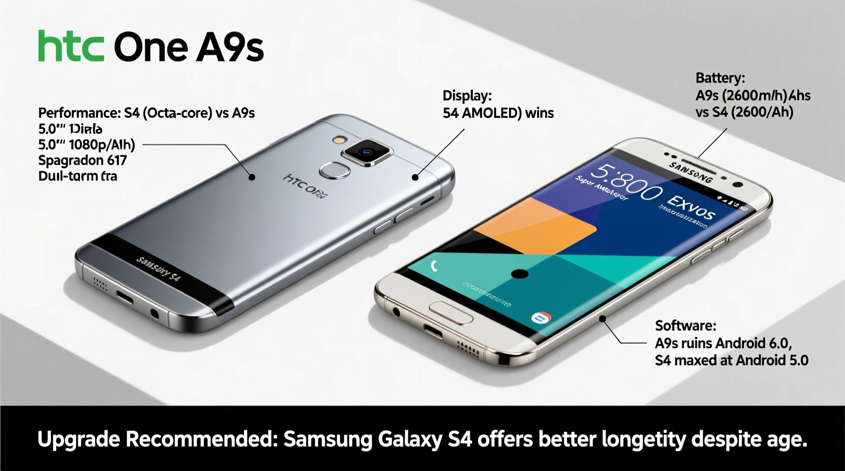is the htc one a9s still worth it against a samsung galaxy s4 in year or should you just upgrade