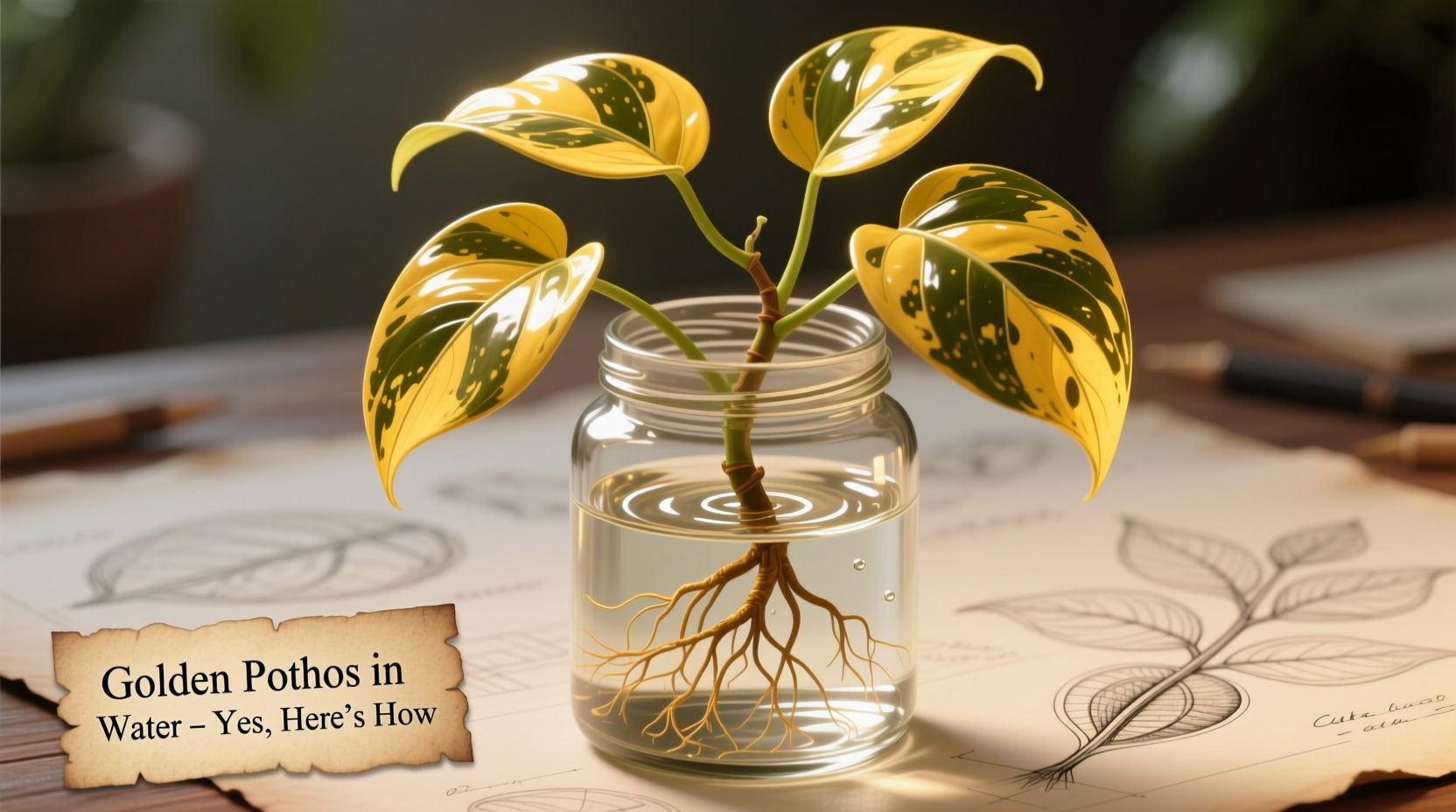 can golden pothos grow in water