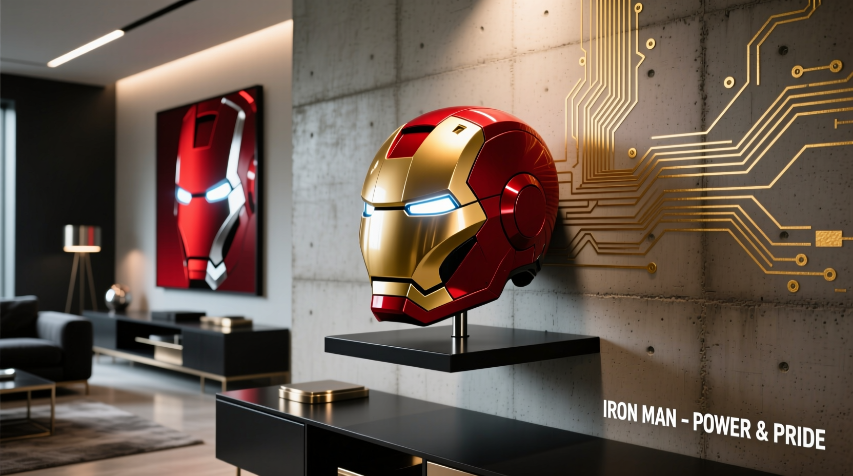 creative and stylish ways to display an iron man helmet in your home