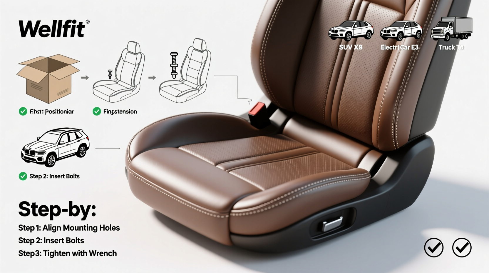 wellfit leather seat install