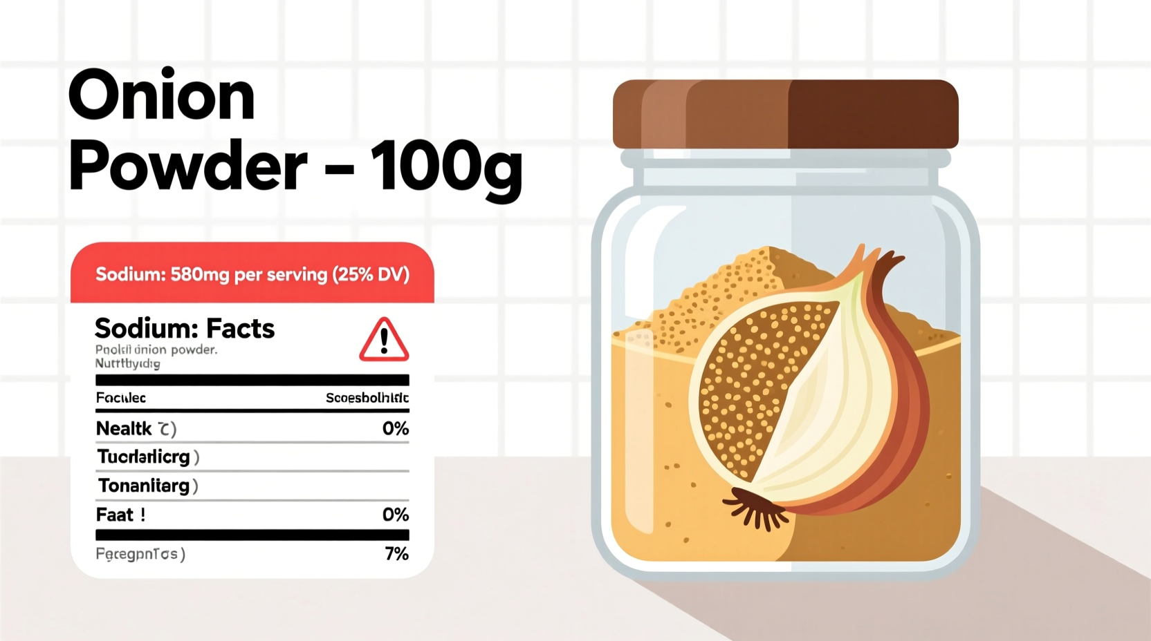 does onion powder have sodium