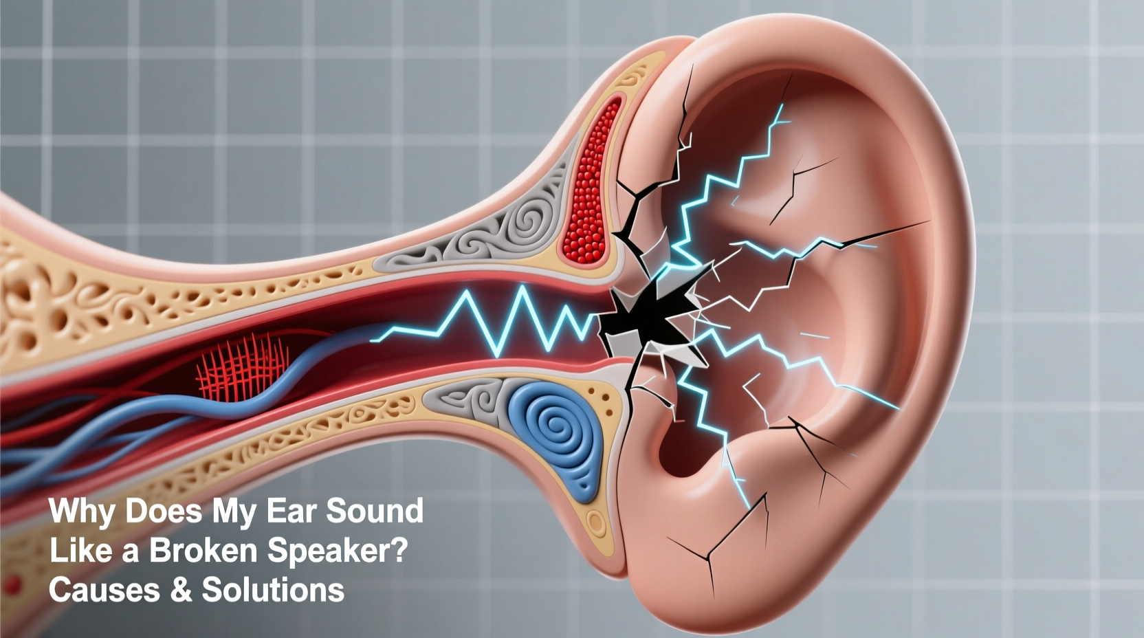 why does my ear sound like a broken speaker causes solutions
