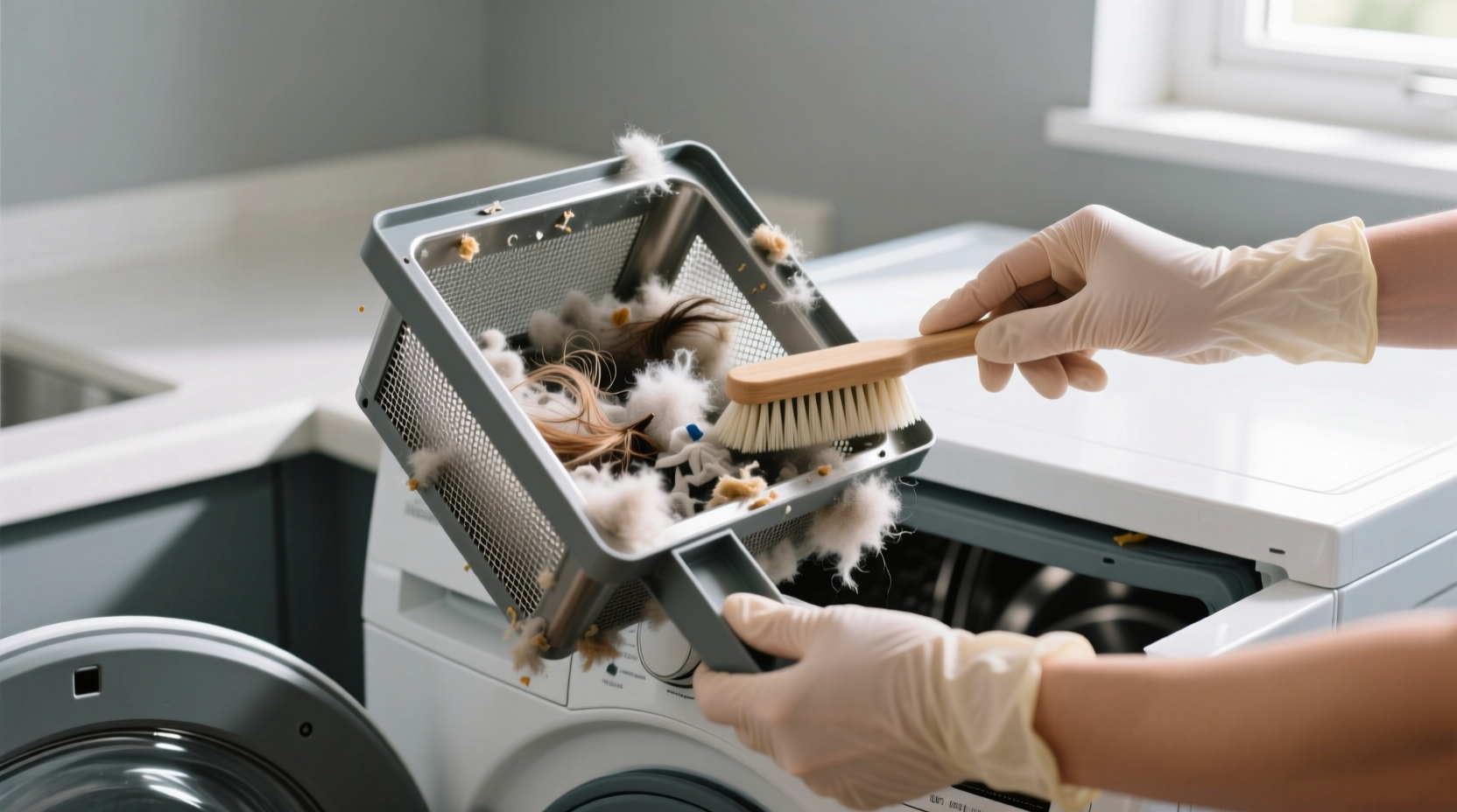 how to clean a washer lint trap