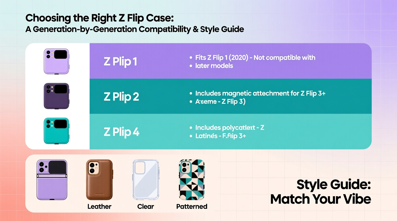 choosing the right z flip case a generation by generation compatibility and style guide