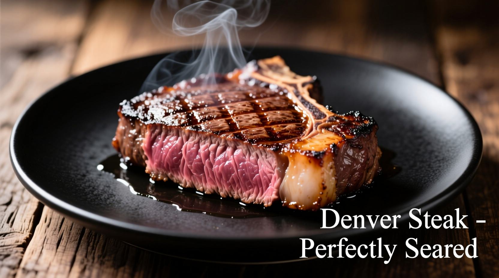 Perfectly seared Denver steak with crust