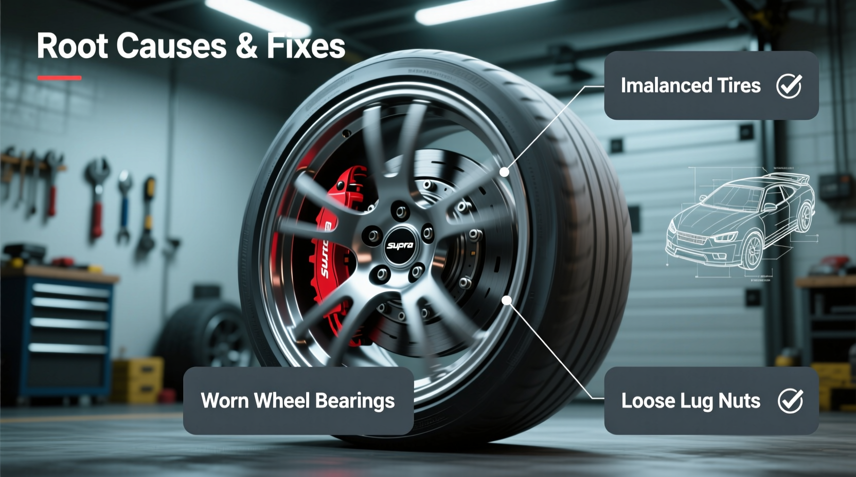 supra wheel vibration diagnosis