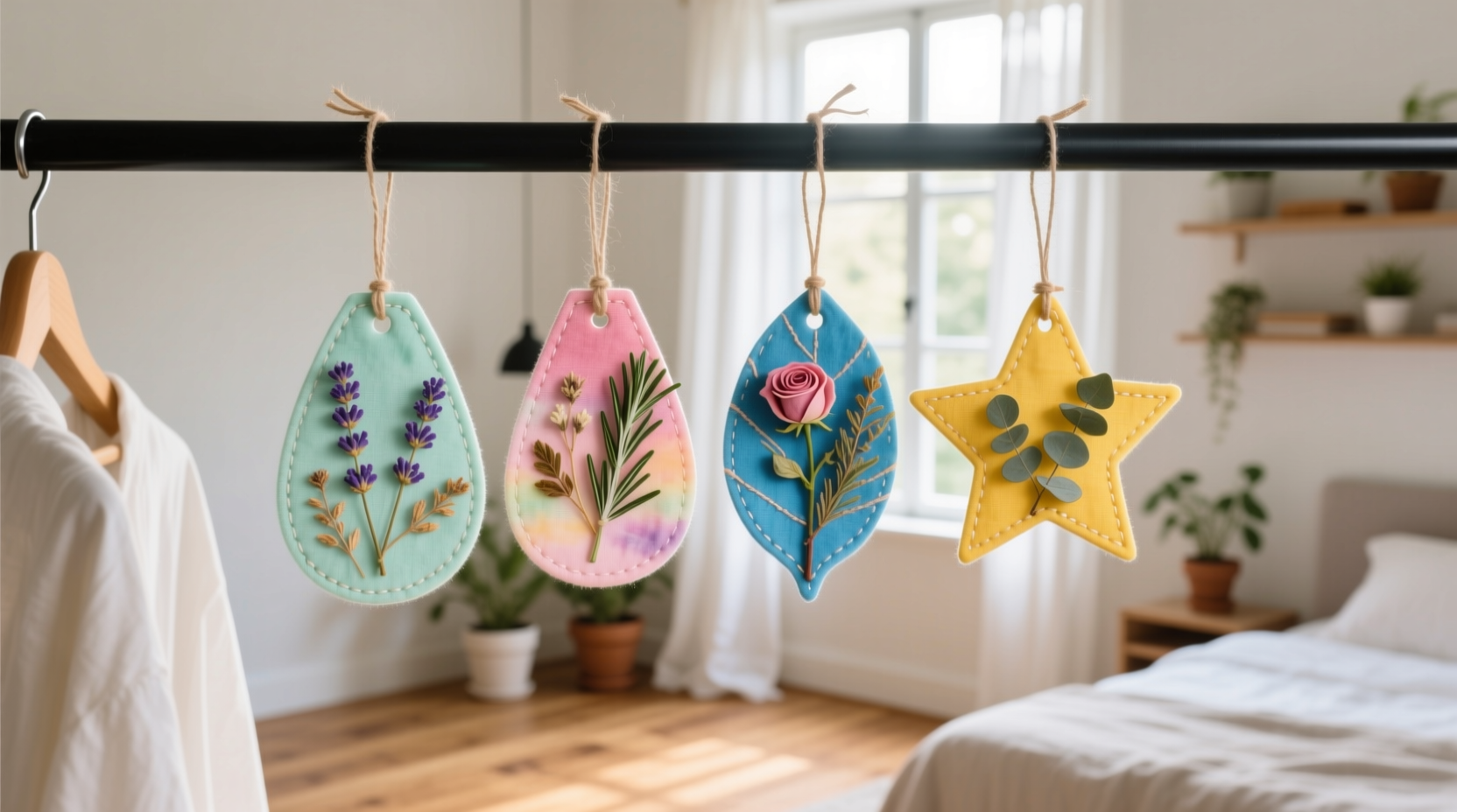 colorful scented tags for your closet