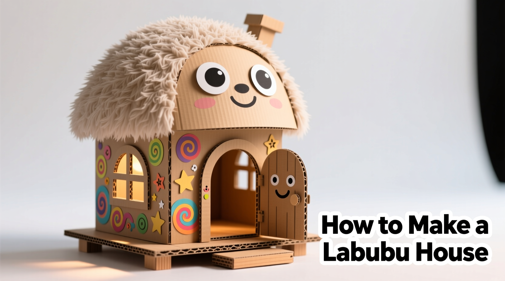 how to make a labubu house out of cardboard