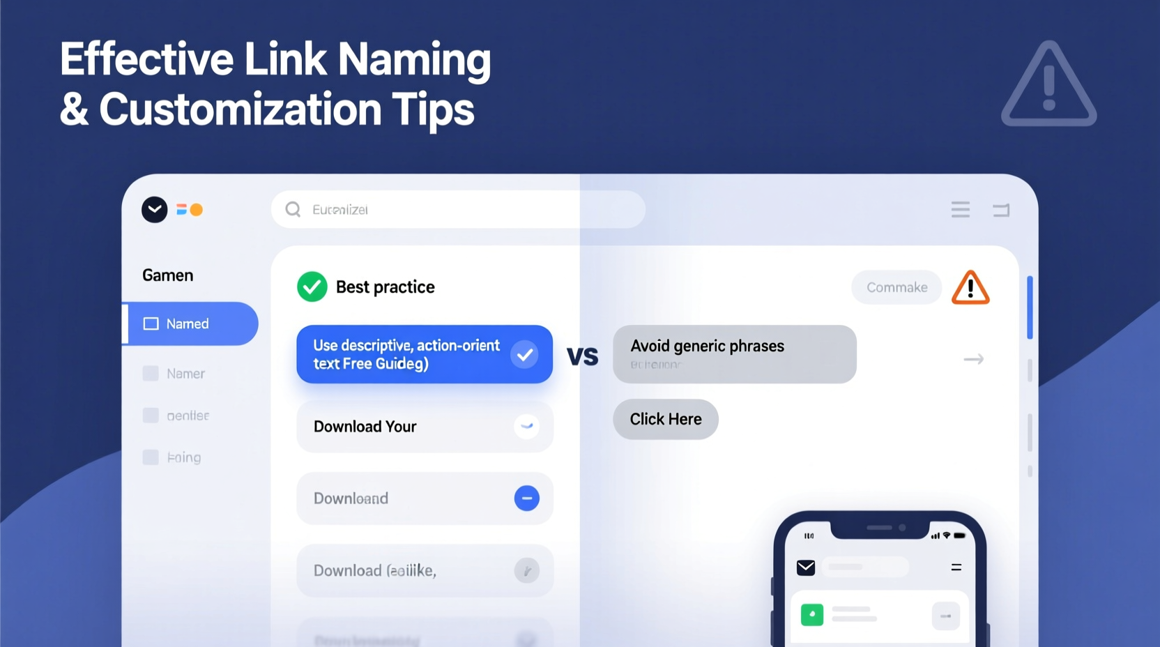 effective tips for naming and customizing links in email messages