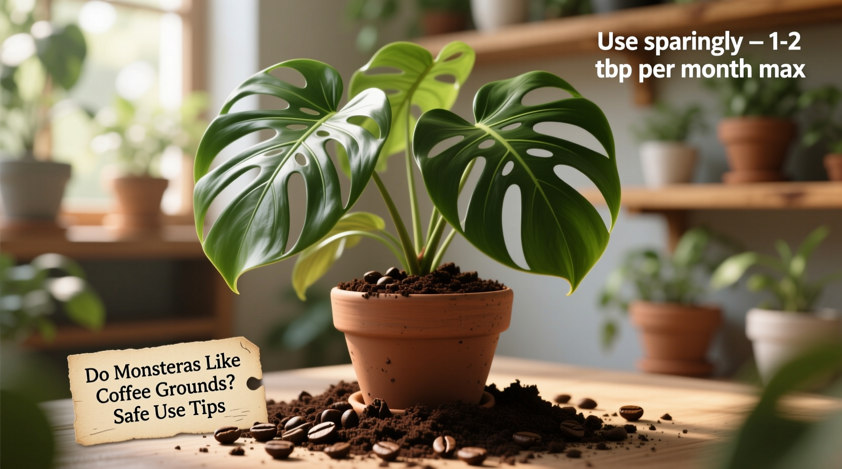 do monsteras like coffee grounds