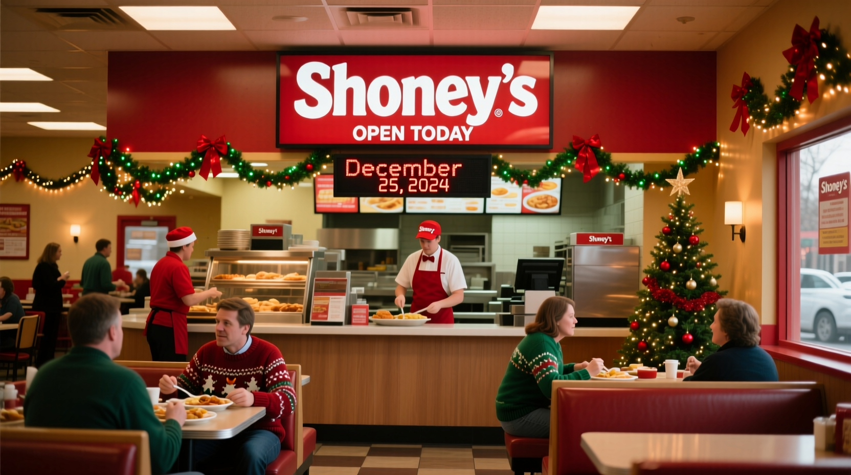 is shoneys open on christmas day