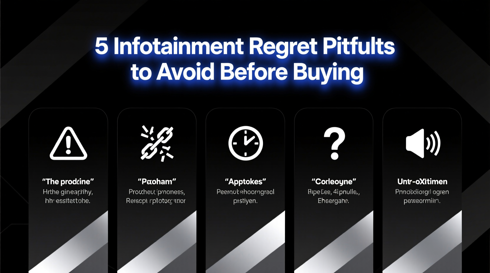 infotainment regret pitfalls