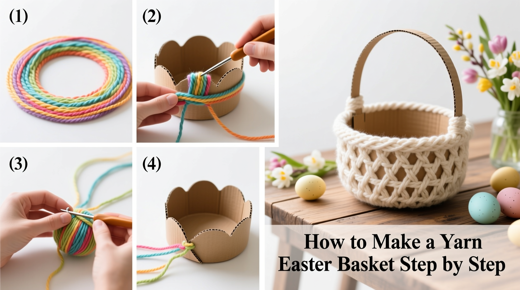 how to make a yarn easter basket