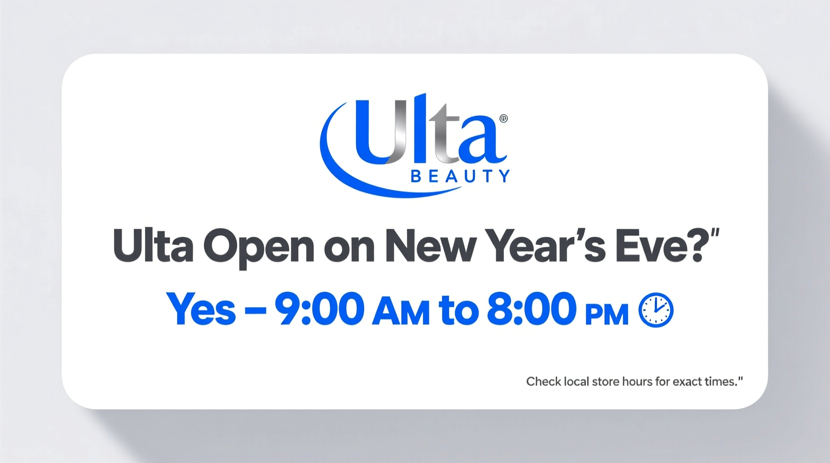 is ulta open on new years eve