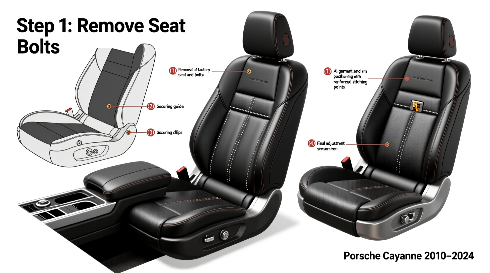 cayenne leather cover install guide