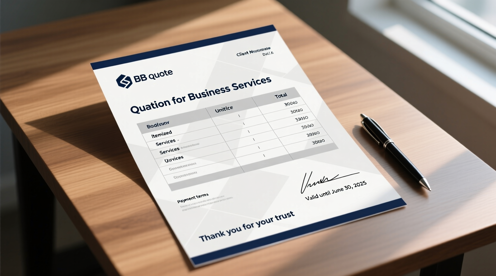 how many pages should a b2b quote be