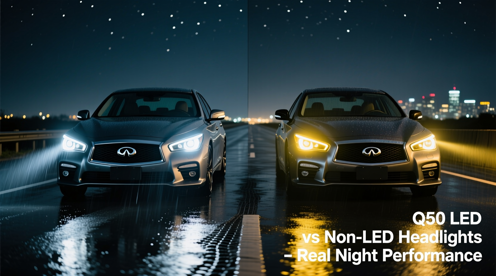 q50 led vs non led night