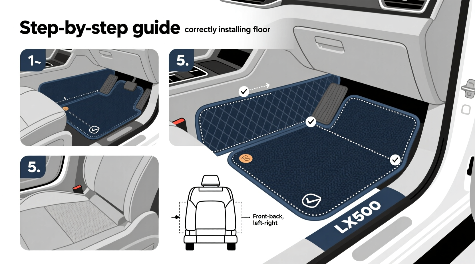install lx600 floor mats