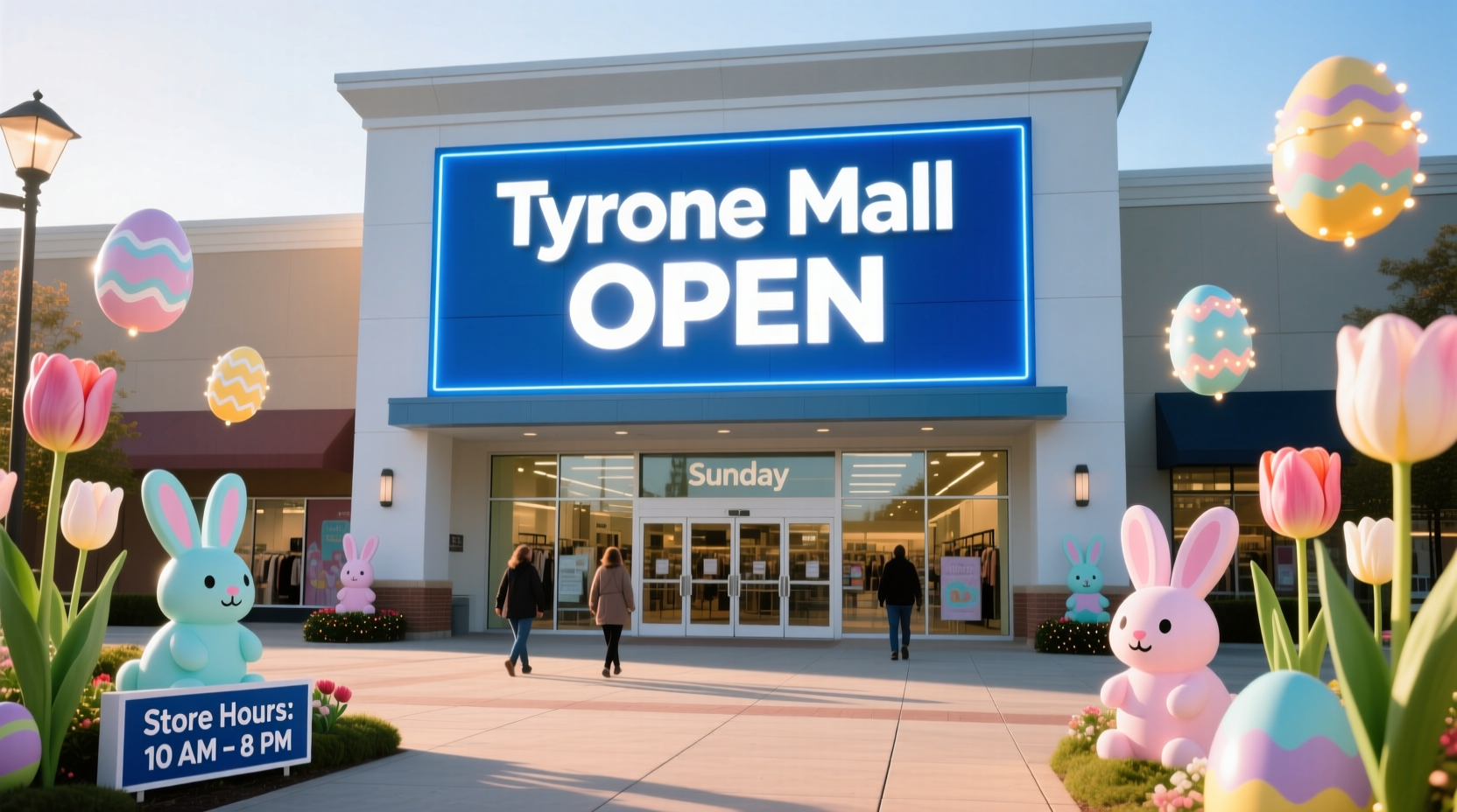 is tyrone mall open on easter