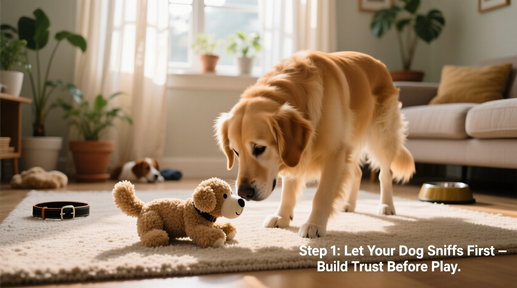 step by step guide to introducing a new toy to your dog for stress free playtime