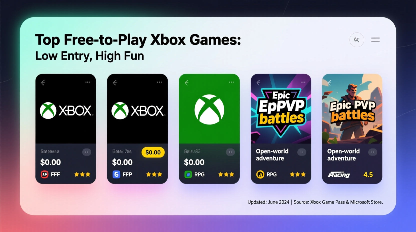 explore the best free games on xbox with low starting prices and great variety