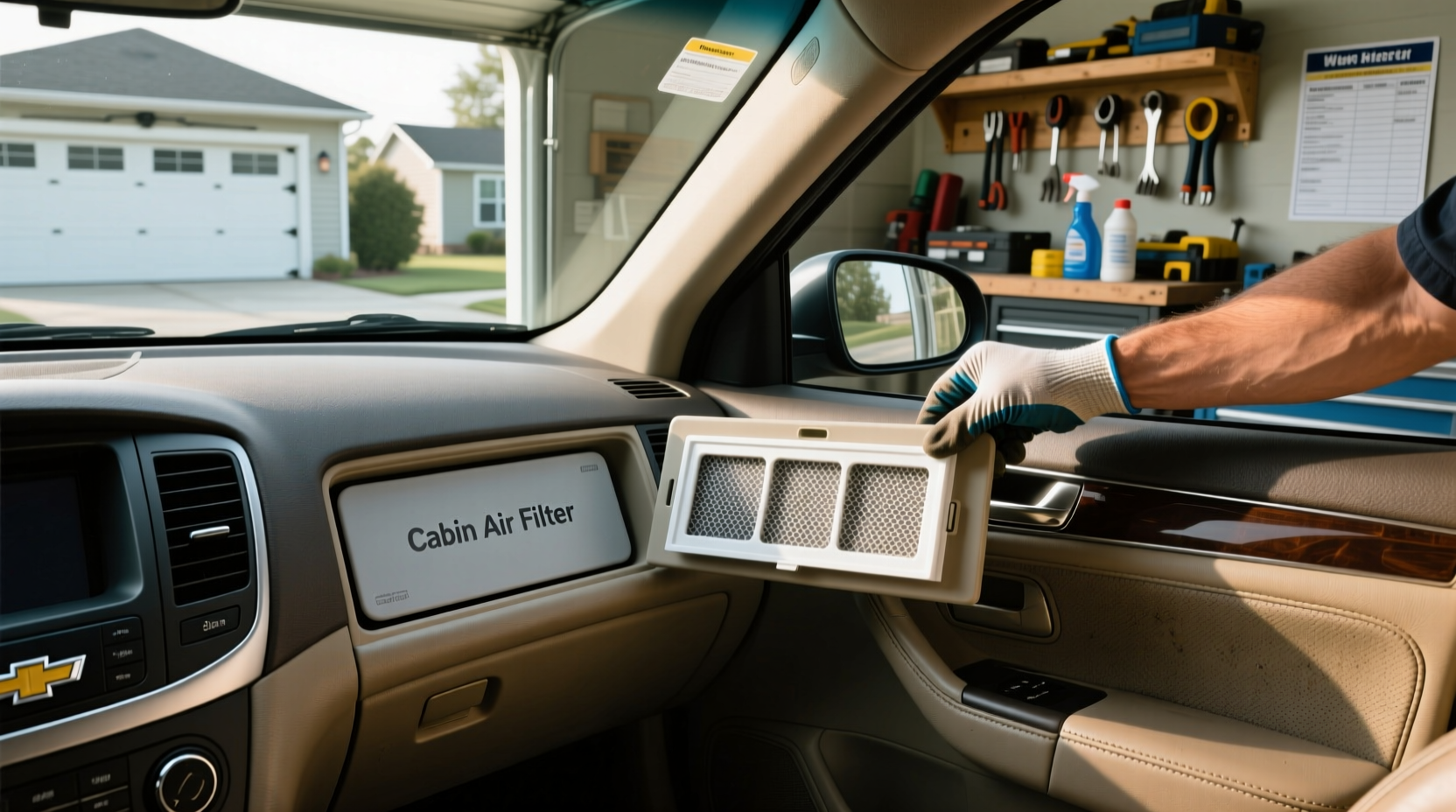 2009 chevy impala cabin air filter location replacement