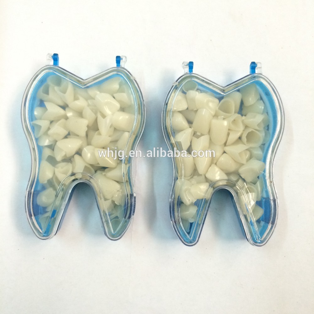 Mixed Size and Shape Dental Plastic Temporary Crowns for Anterior and Posterior Teeth