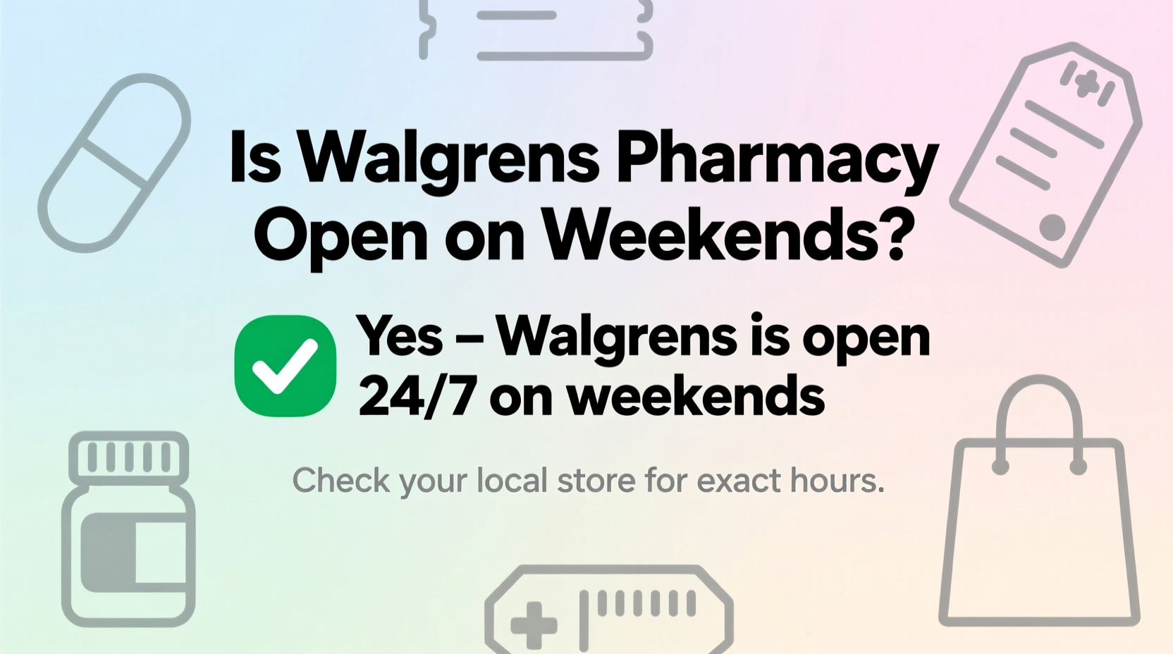 is walgreens pharmacy open on weekends