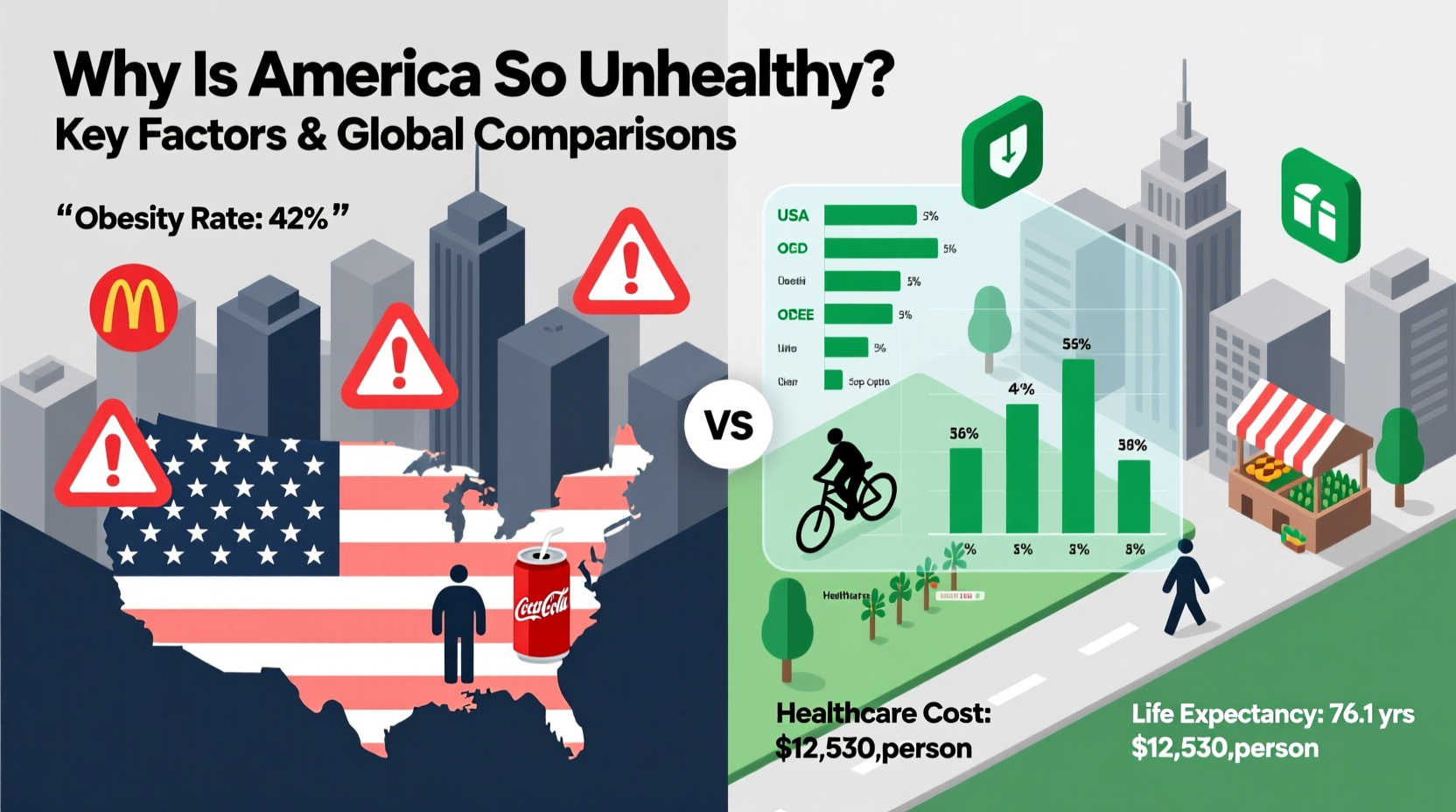 why is america so unhealthy key factors comparisons