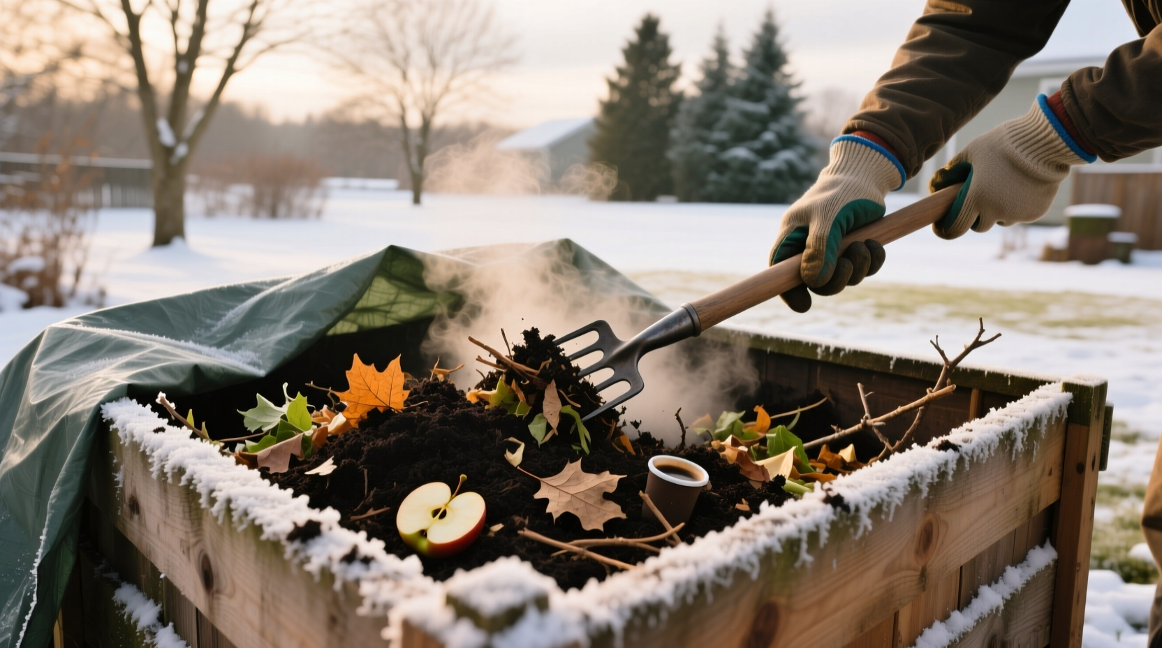 how to compost in winter