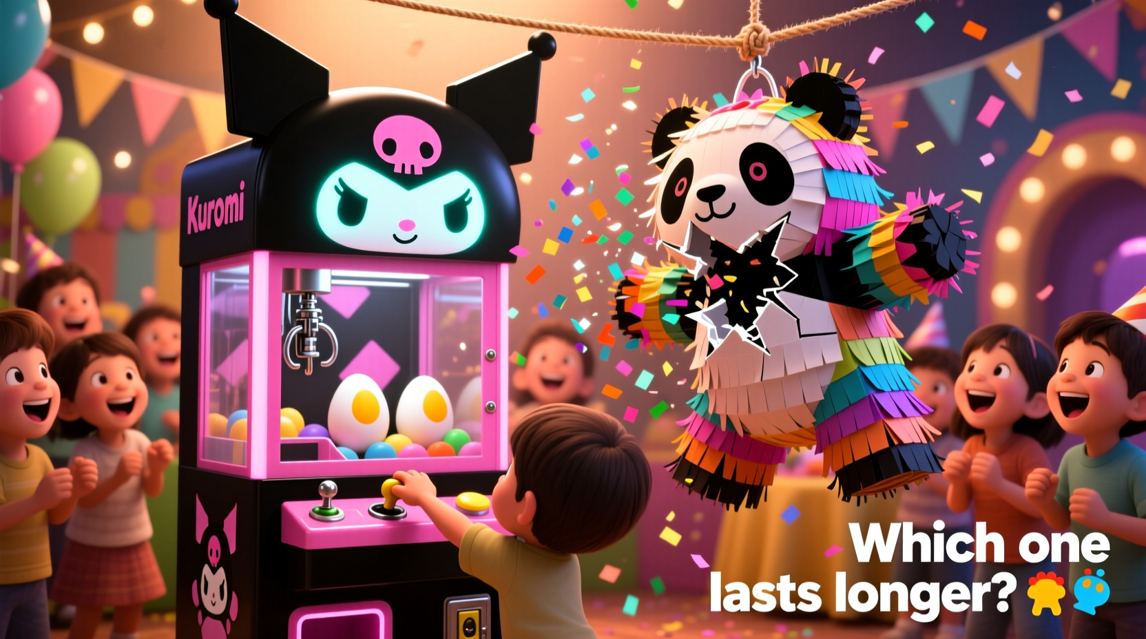 kuromi egg machine vs pinata which one actually keeps kids entertained longer