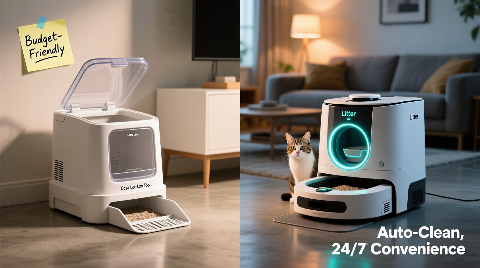 casa leos loo too vs litter robot is the price difference really worth it for lazy cat owners