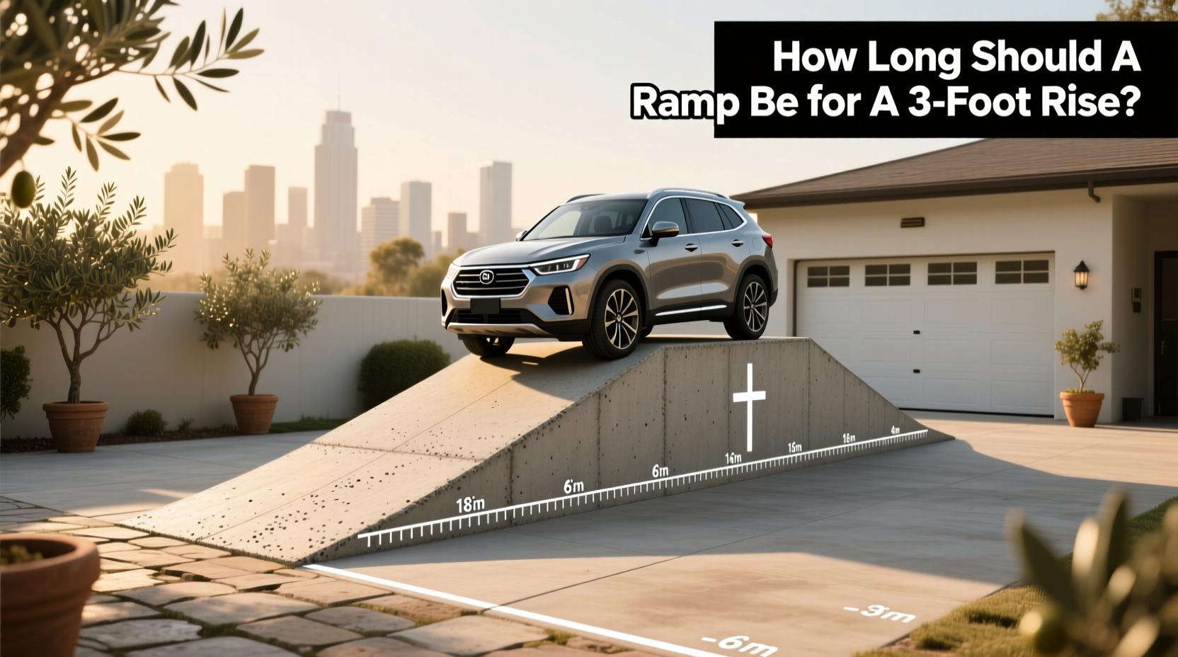 How to choose car ramp height,How long should a ramp be for a 3 foot rise?