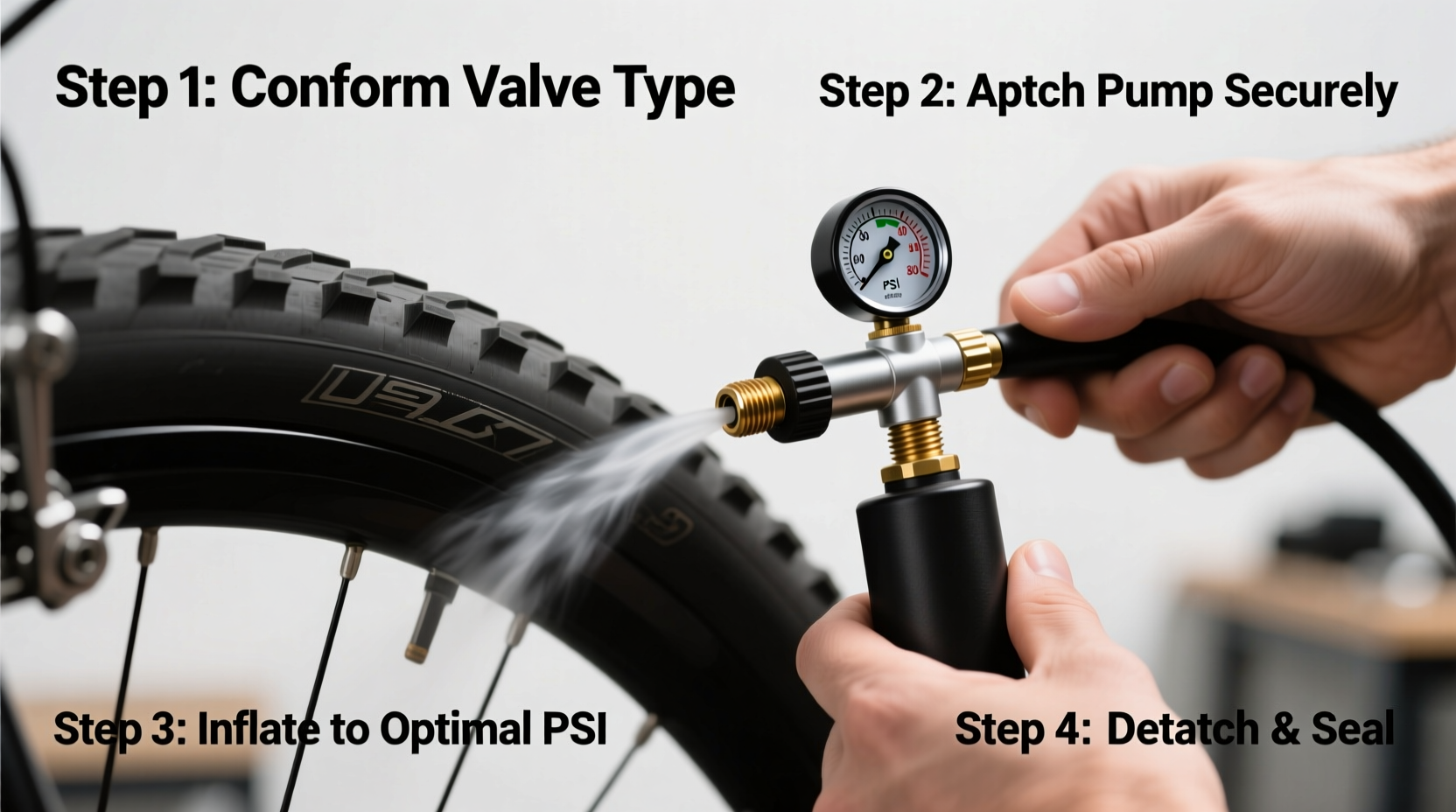 step by step guide how to easily fill your bicycle tire with an air pump for optimal ride performance