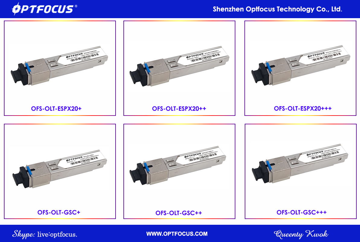 Transmisor-receptor del sfp de la fibra óptica del olt del epon del sfp del olt del gepon del módulo PX20+ PX20++ px20+++ de Pon