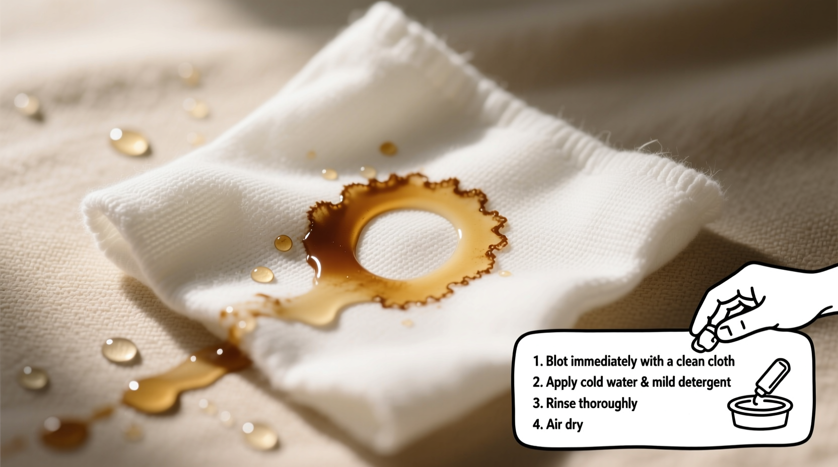 how to remove liquid medicine stains