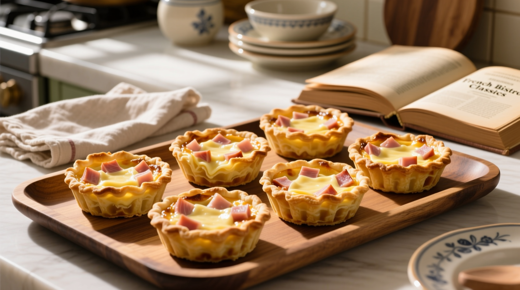 ham and swiss quiche cups