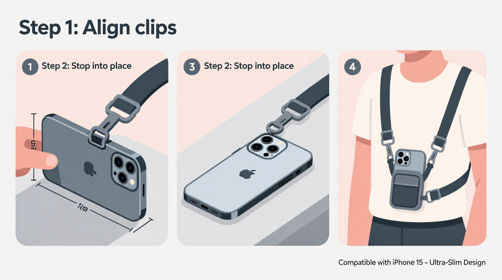 step by step guide to installing a crossbody phone case on your iphone 15 for ultimate convenience