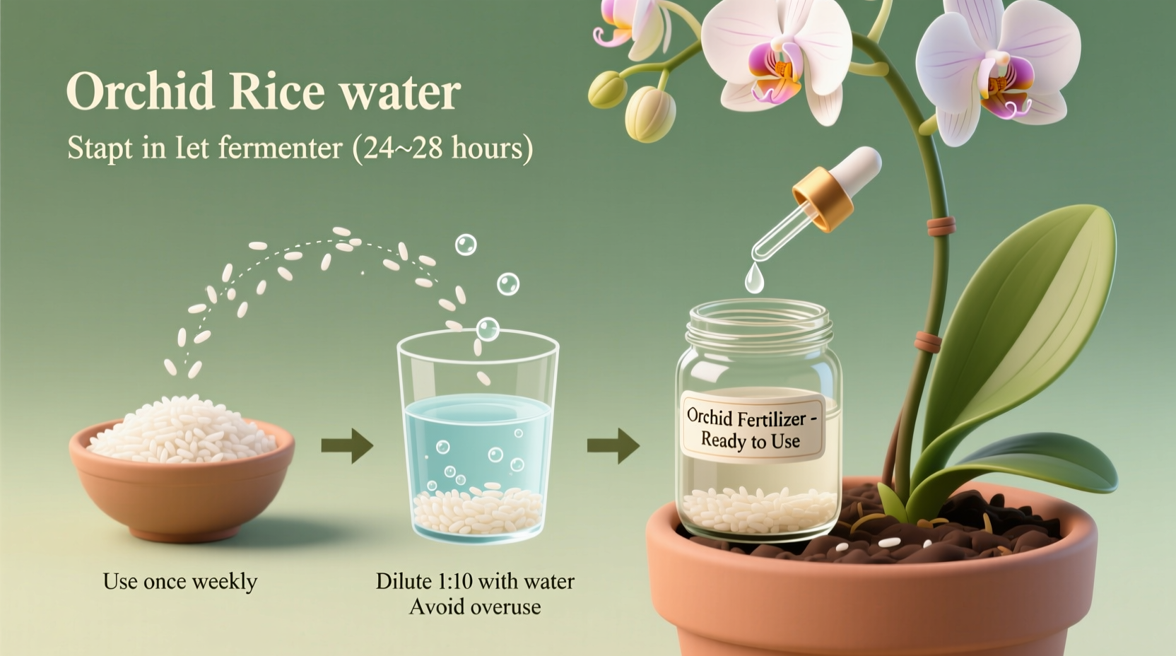 How to Make Rice Water for Orchids