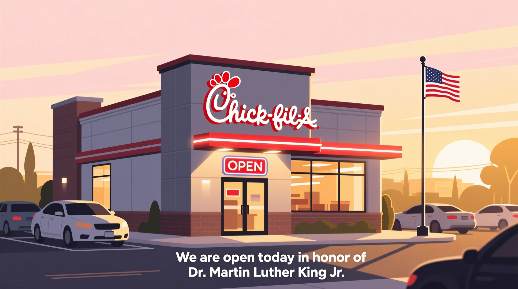 is chick fil a open on martin luther king