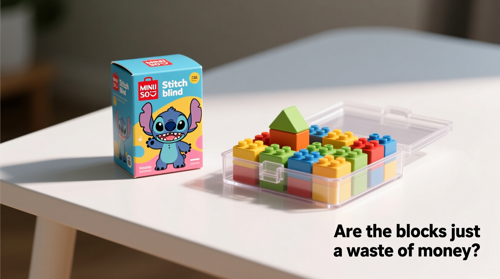 miniso stitch blind box vs building blocks are the blocks just a waste of money