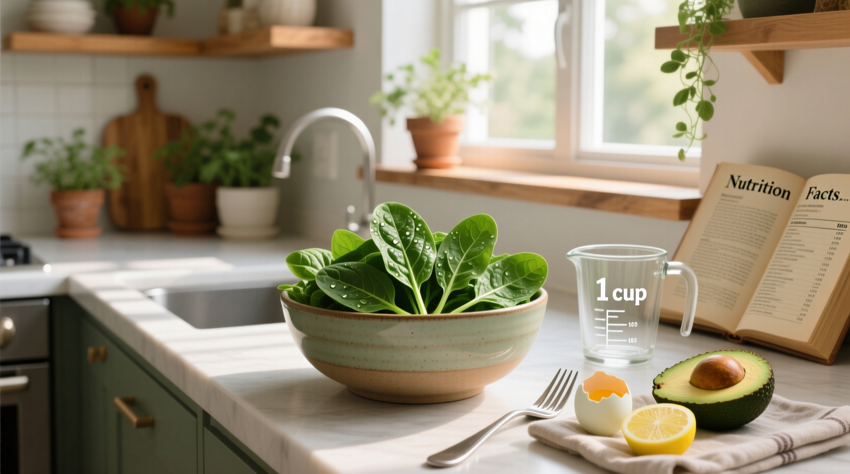 1 cup raw spinach nutrition facts
