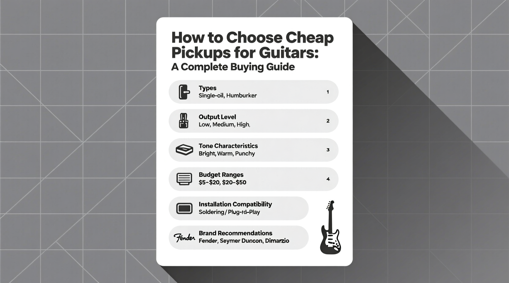 cheap pickups for guitars