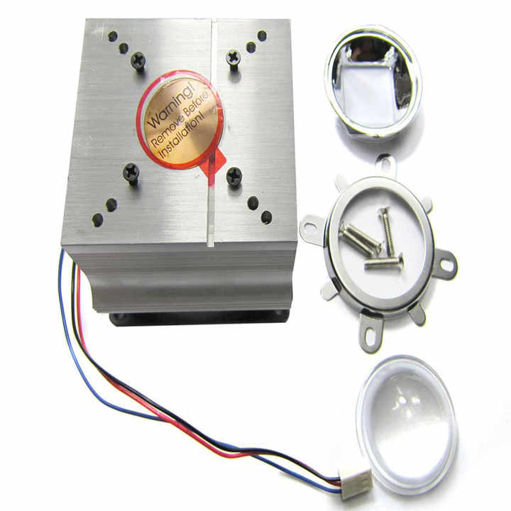 Street Light Radiator 20W~50W Aluminum LED Street Light Heatsink with Fan & 44mm Reflector ...