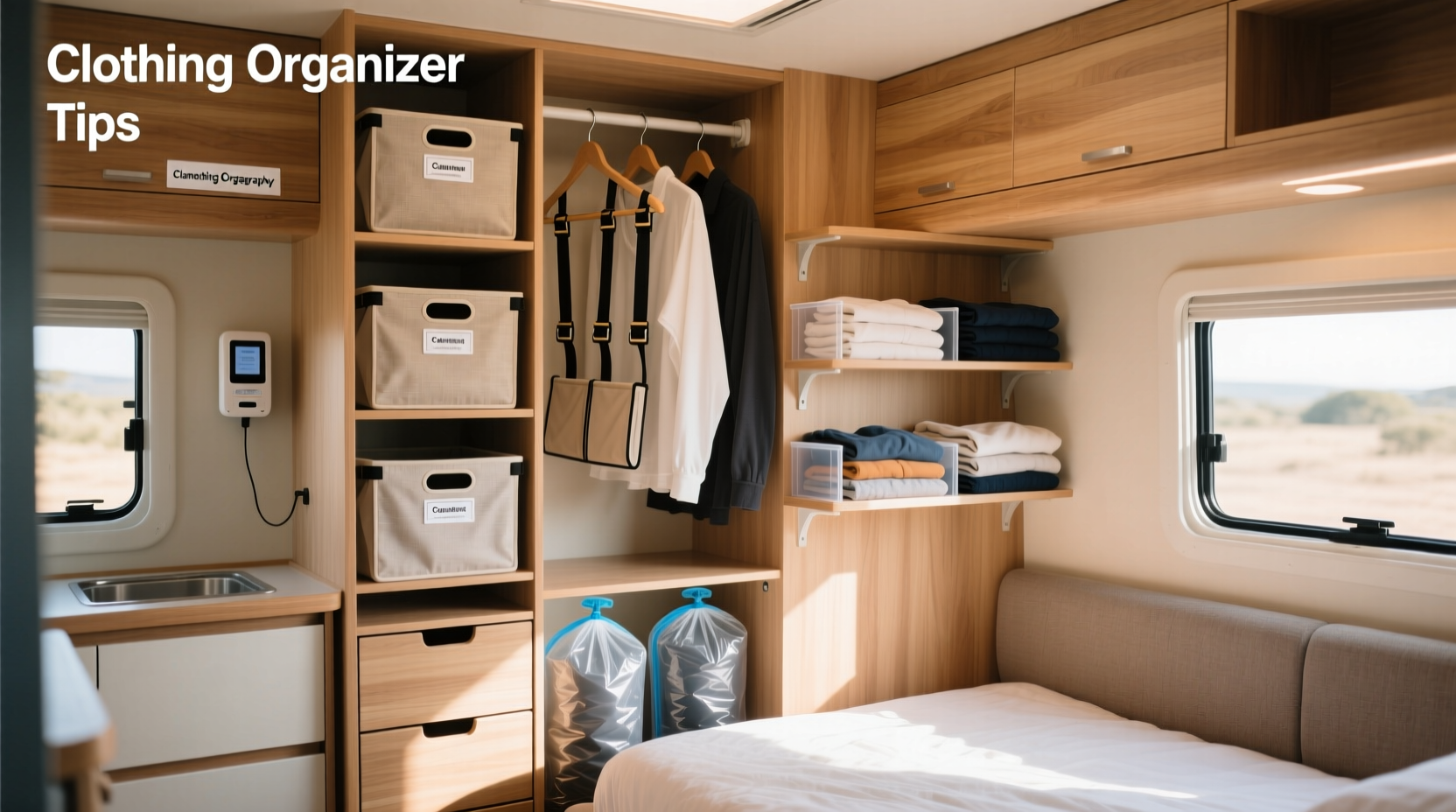 smart and space saving tips for organizing clothes in your caravan efficiently