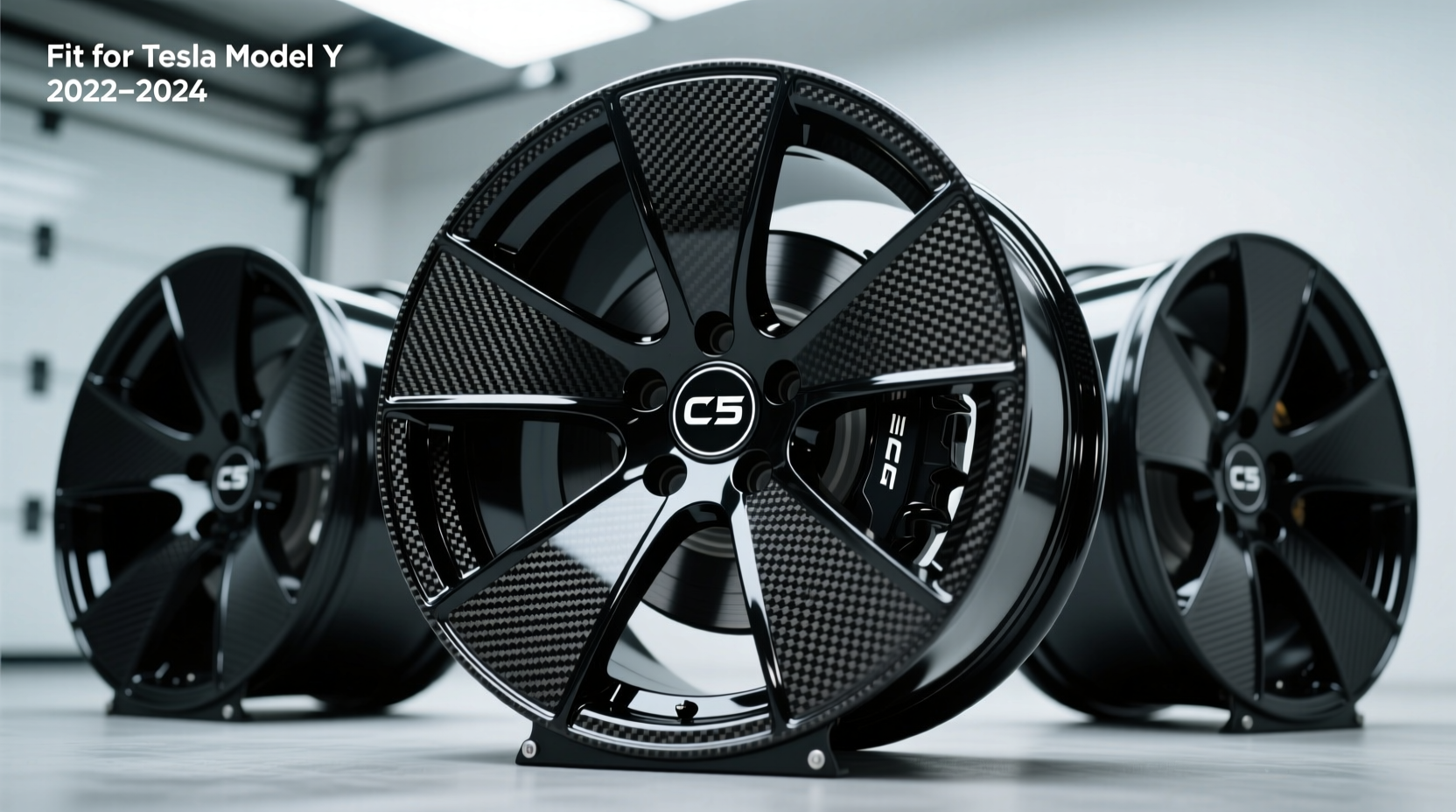 c5 carbon wheel fitment tesla y