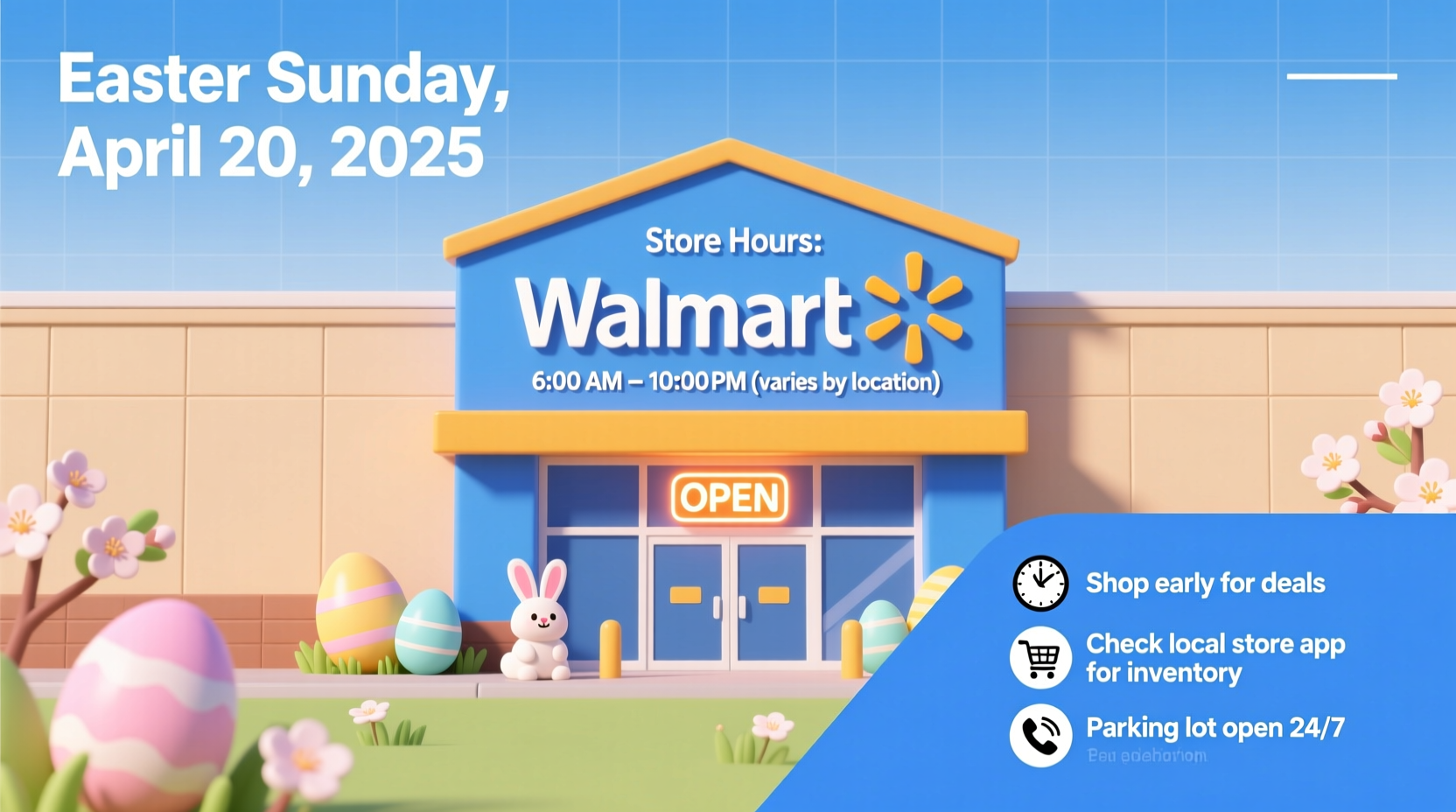 is walmart open on easyer