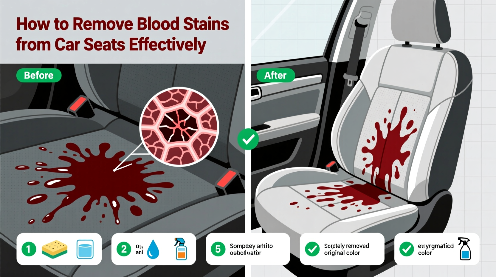 how do you get blood out of car seats