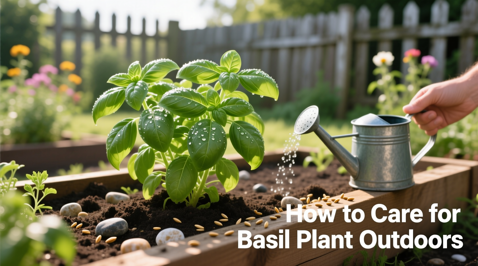 how to care for basil plant outdoors
